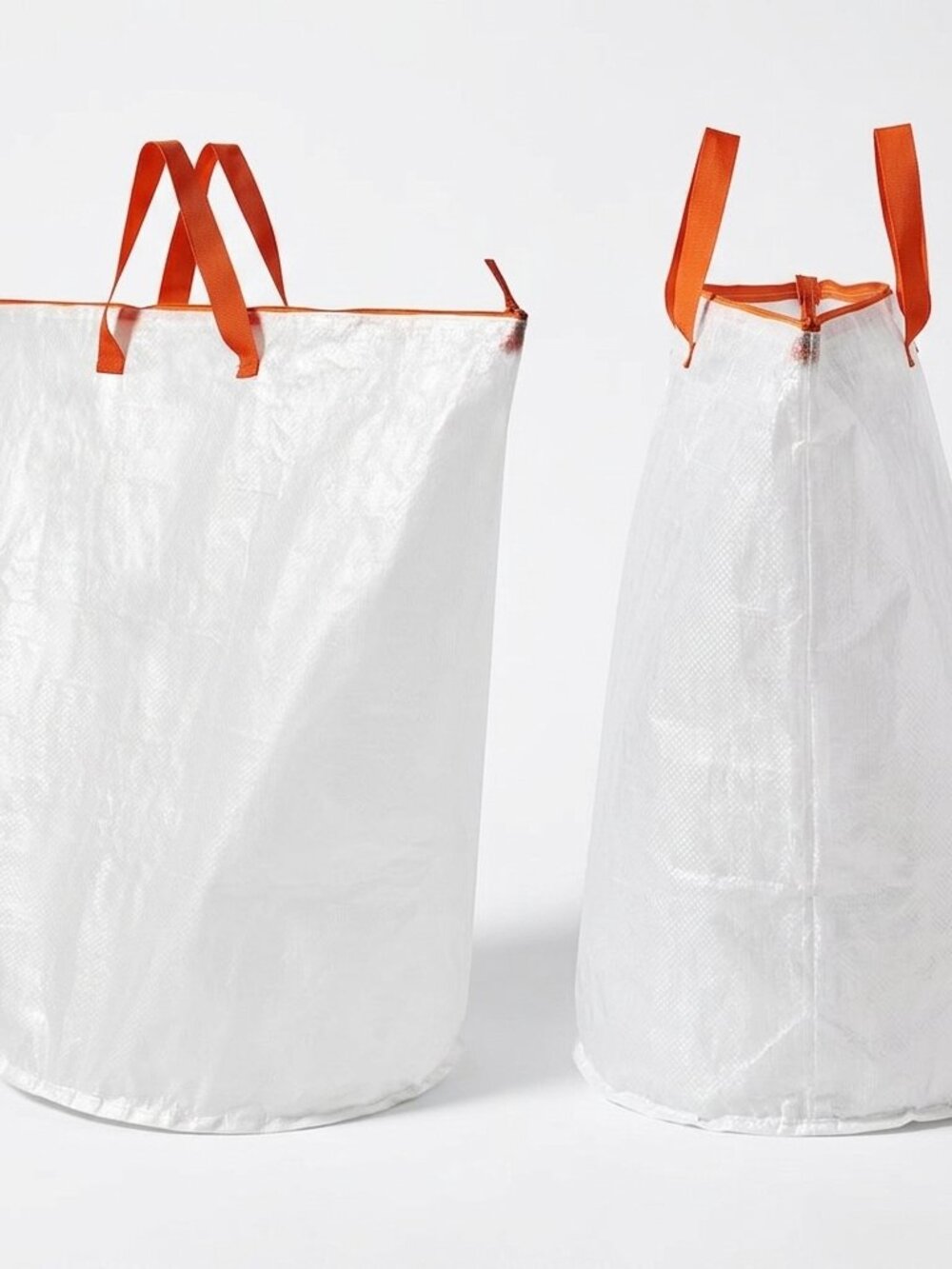 Set of 2 IKEA PARKLA Zippered Laundry Bags with Handles (18 Gal) Moving Hamper